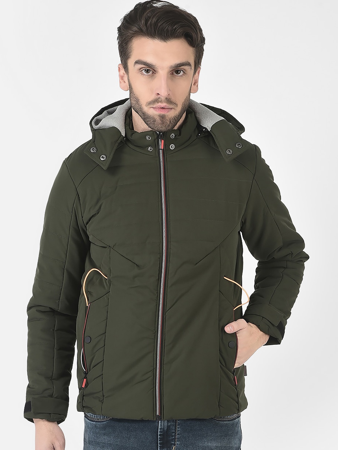 

Crimsoune Club Men Open Front Jacket, Olive