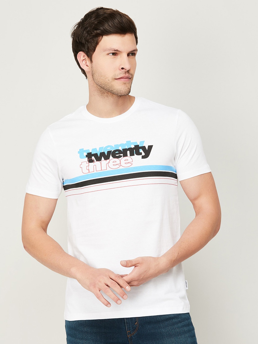 

Fame Forever by Lifestyle Men Typography Printed Cotton T-shirt, White