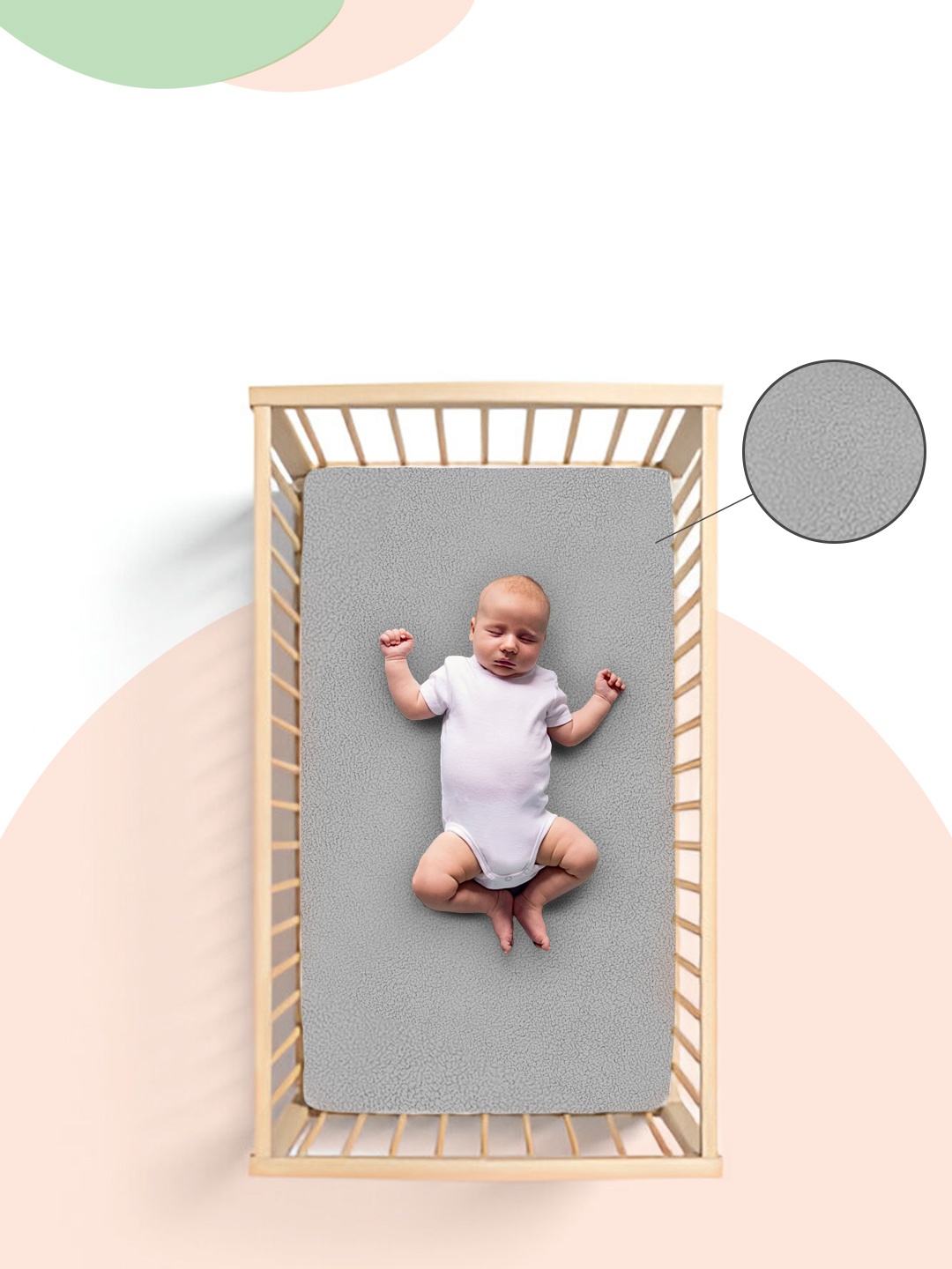 

OyO Baby Grey Waterproof & Baby Dry Sheet Polycotton Mattress Protector