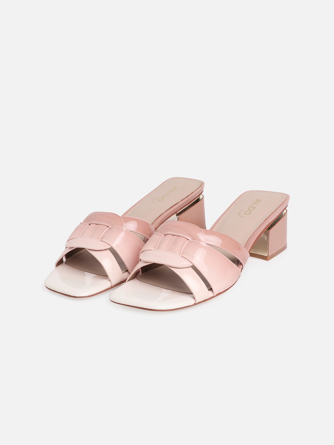 

ALDO Slip-On Block Sandals Heels, Peach