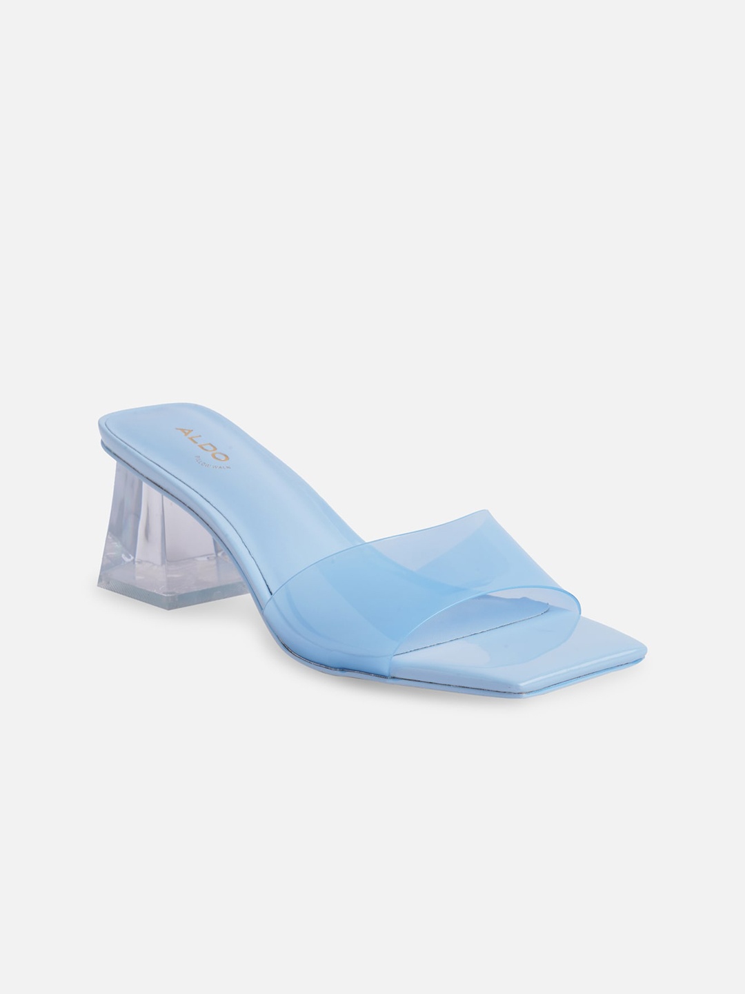 

ALDO Slip-On Block Sandals Heels, Blue