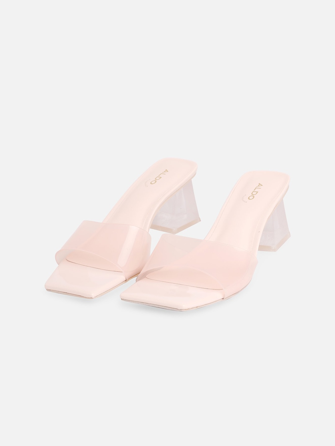 

ALDO Square Toe Block Mules Heels, Pink