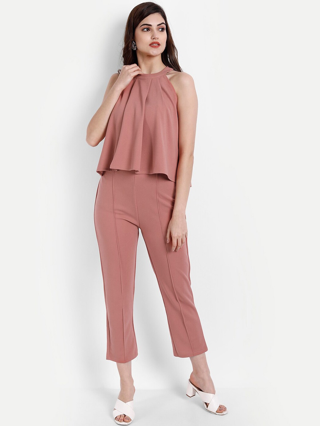 

BROADSTAR Women Top & Trousers Co-Ords, Pink