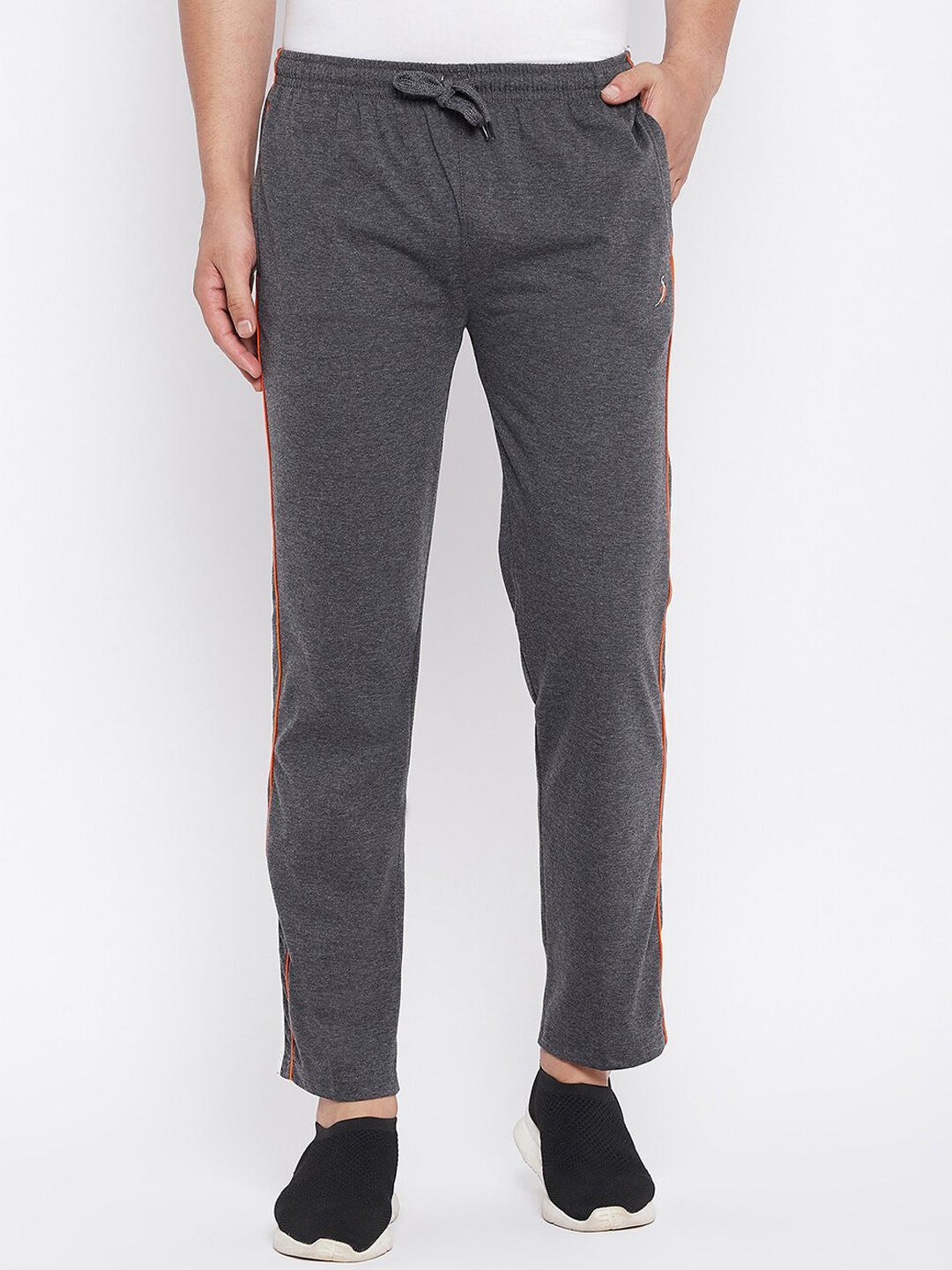 

Duke Men Side Striped Details Cotton Track Pants, Grey