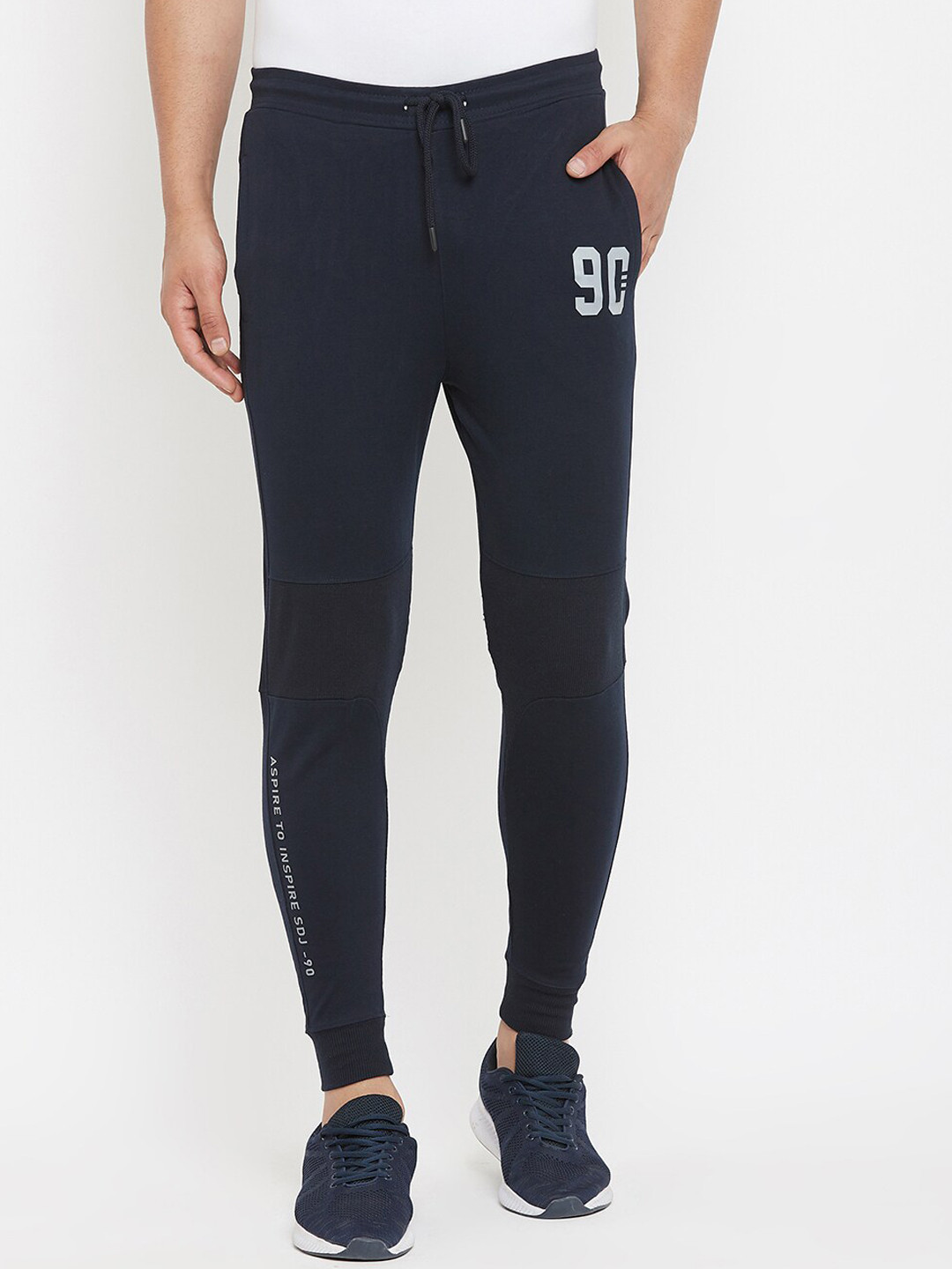 

Duke Men Slim-Fit Cotton Joggers, Navy blue
