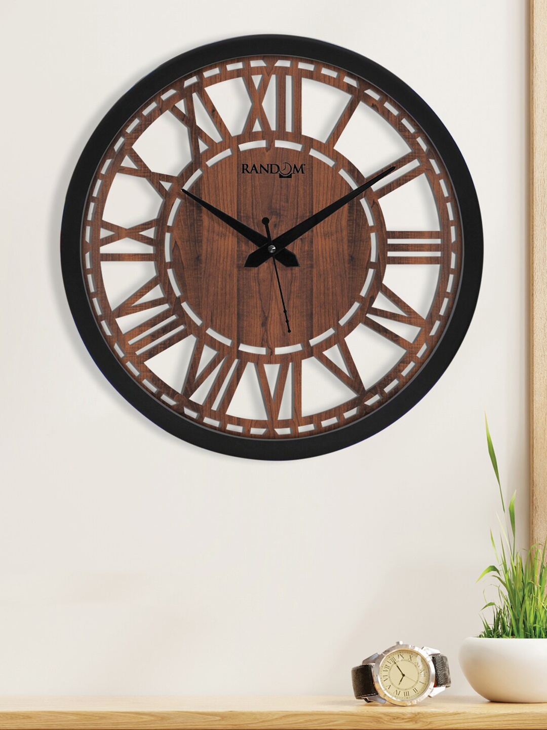 

RANDOM Brown Contemporary Wall Clock