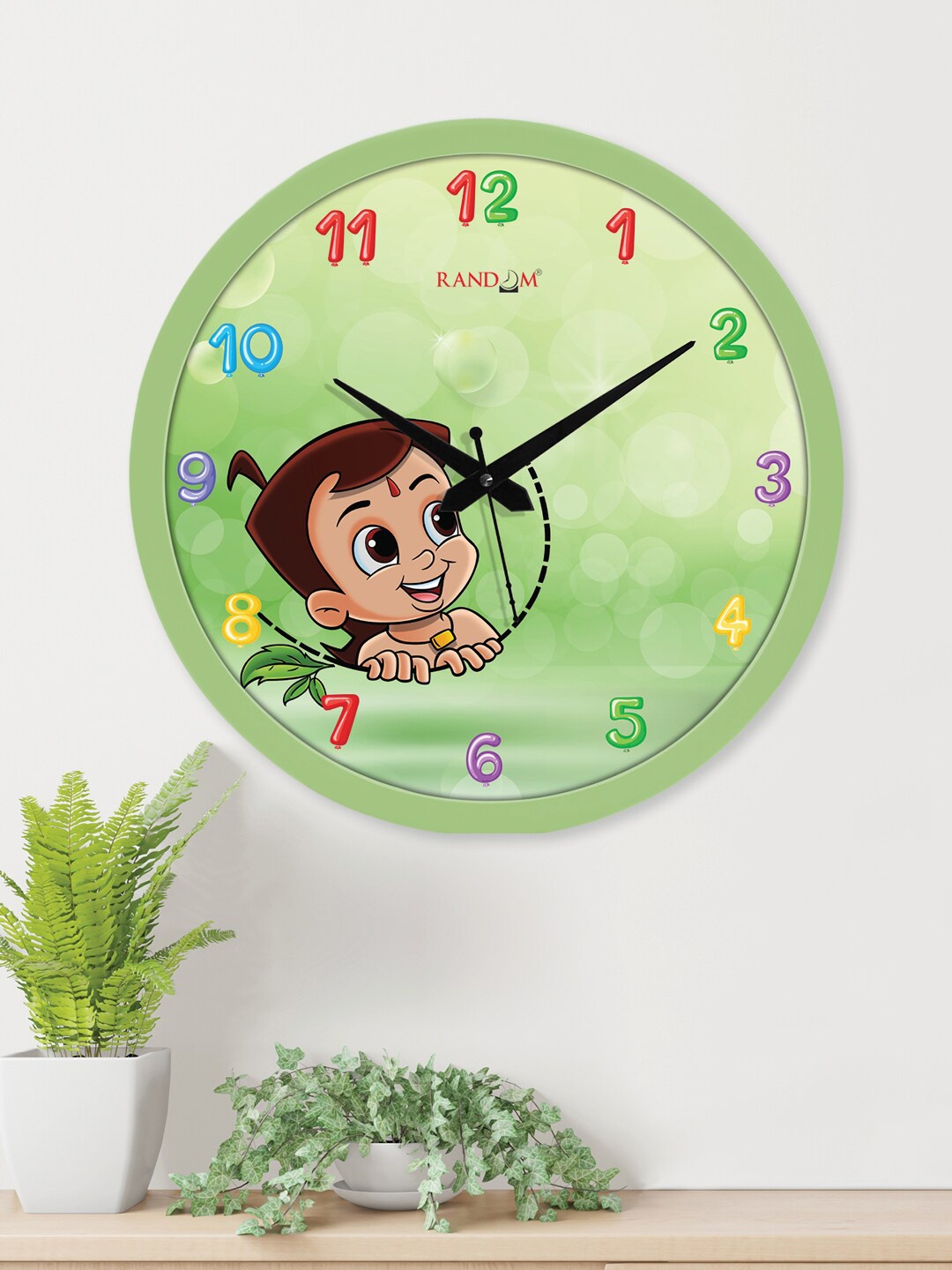 

RANDOM Printed Contemporary Wall Clock, Green