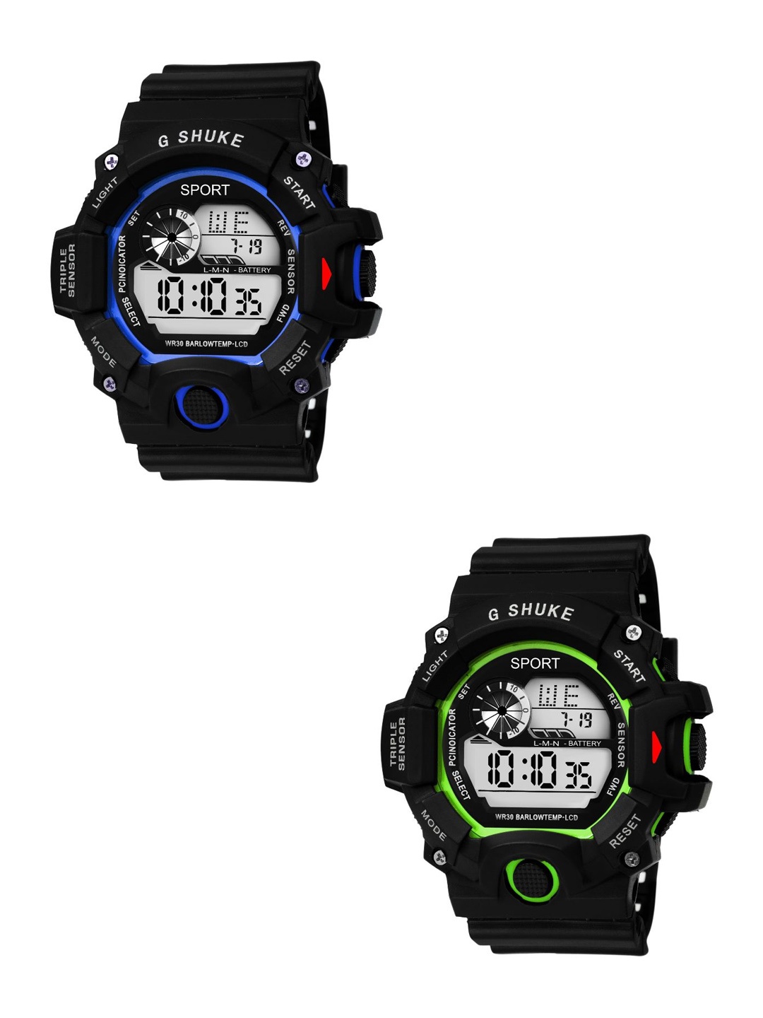 

WM Men Dial & Straps Digital Watch TSD003 TSD004_3, Multi