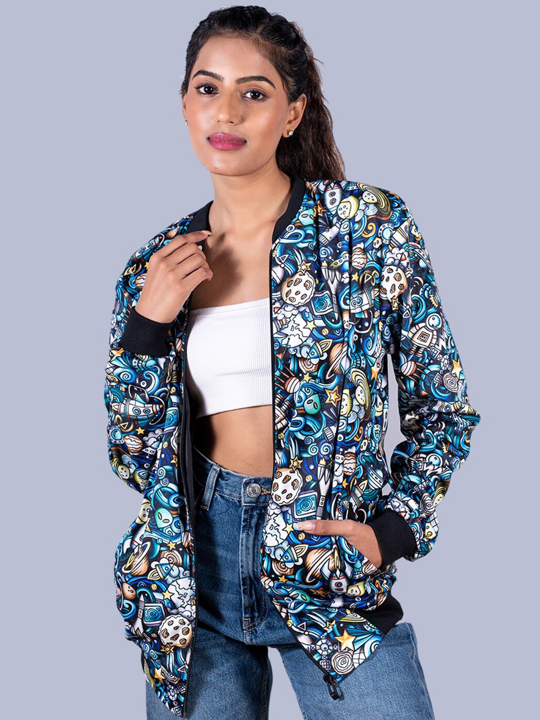 

Tistabene Women Floral Printed Lightweight Open Front Jacket, Multi