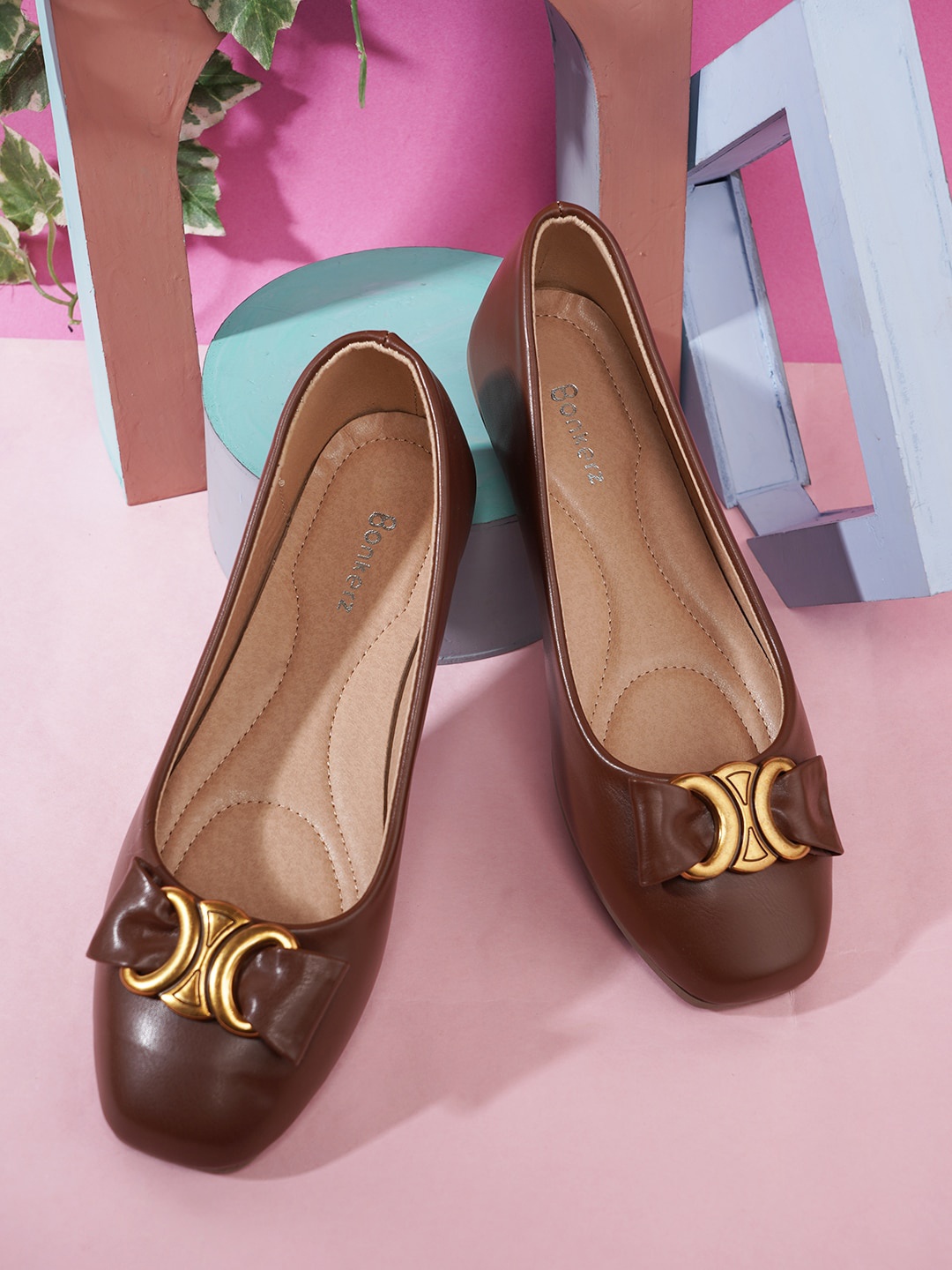 

ICONICS Women Ballerinas With Bows, Maroon
