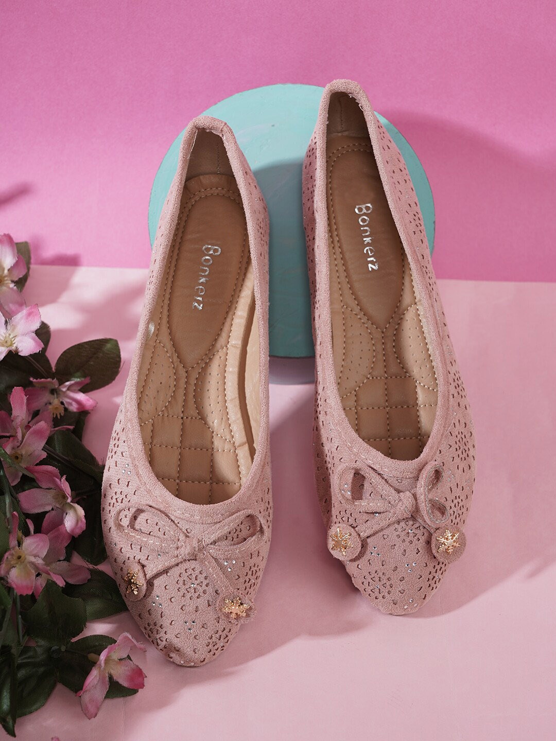 

ICONICS Women Ballerinas With Tassels, Pink
