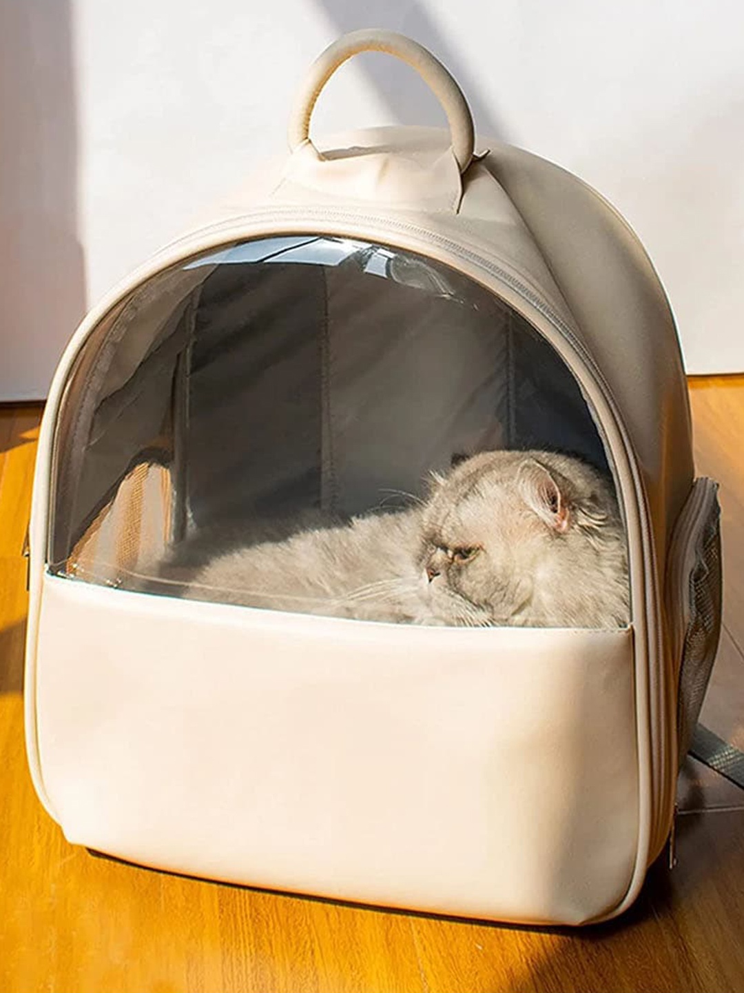

Emily pets Pets Breathable Carrier Backpack, Beige