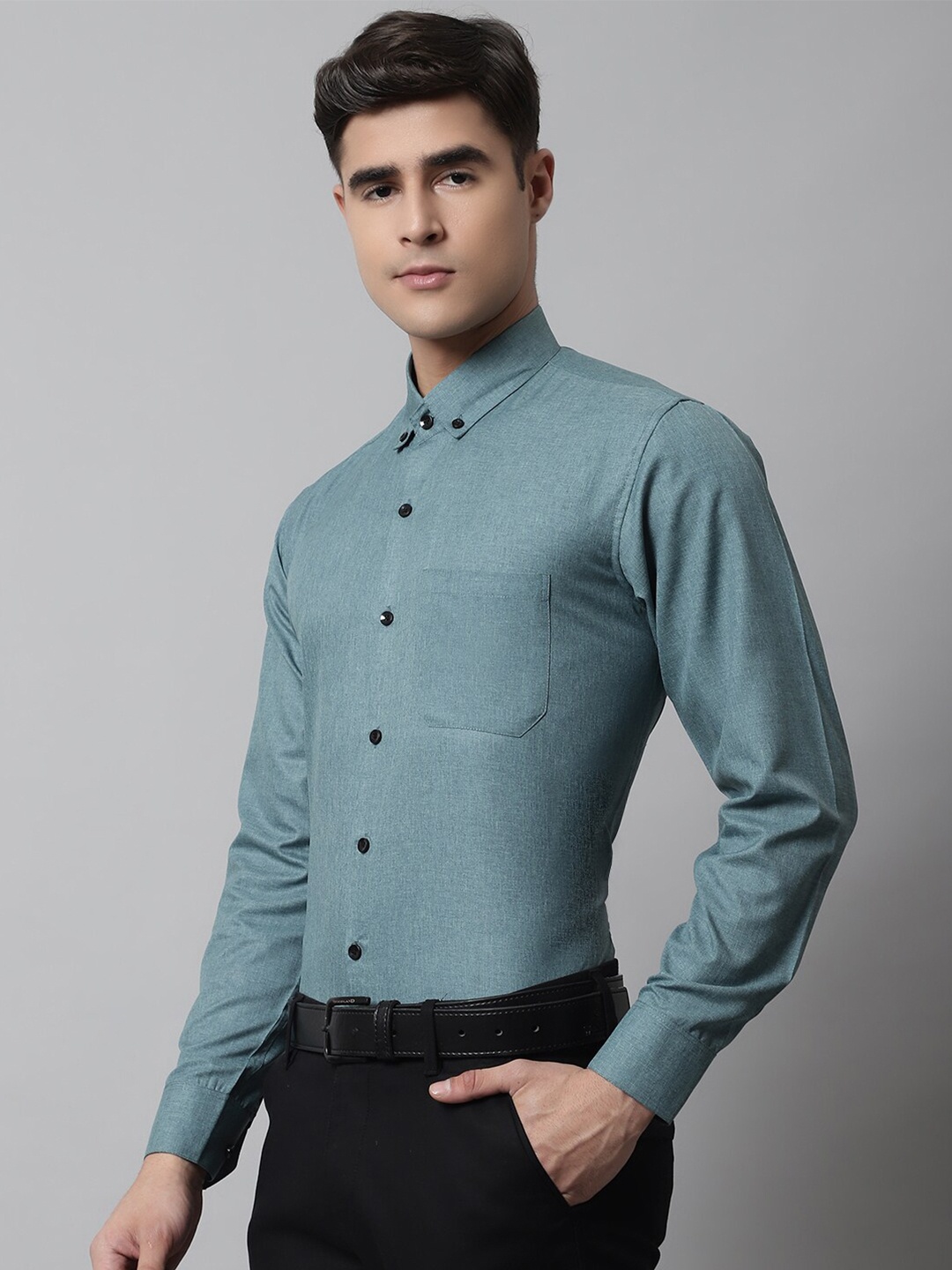 

JAINISH Men Classic Formal Cotton Shirt, Grey
