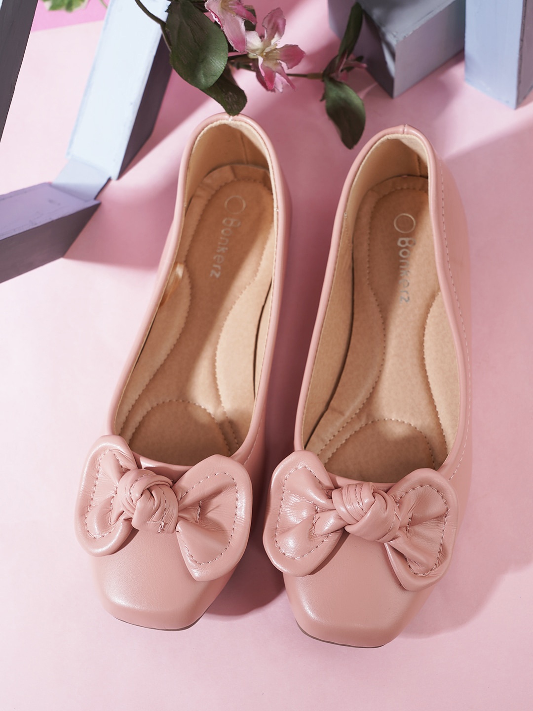 

Bonkerz Women Ballerinas With Bows, Pink