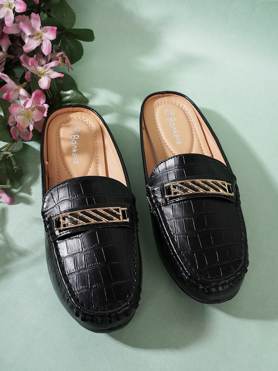 

Bonkerz Women Embellished Mules, Black