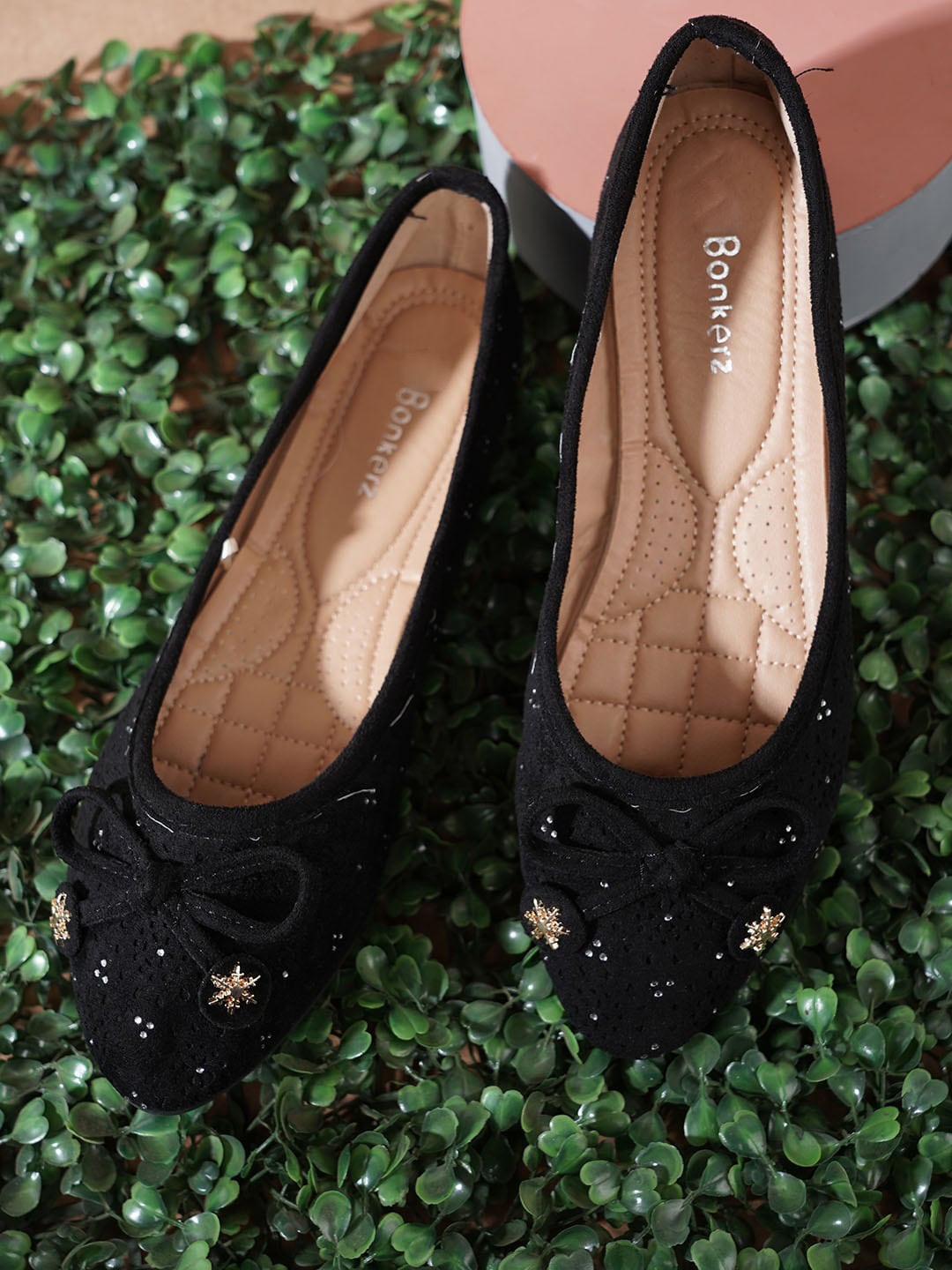 

Bonkerz Women Ballerinas With Bows, Black