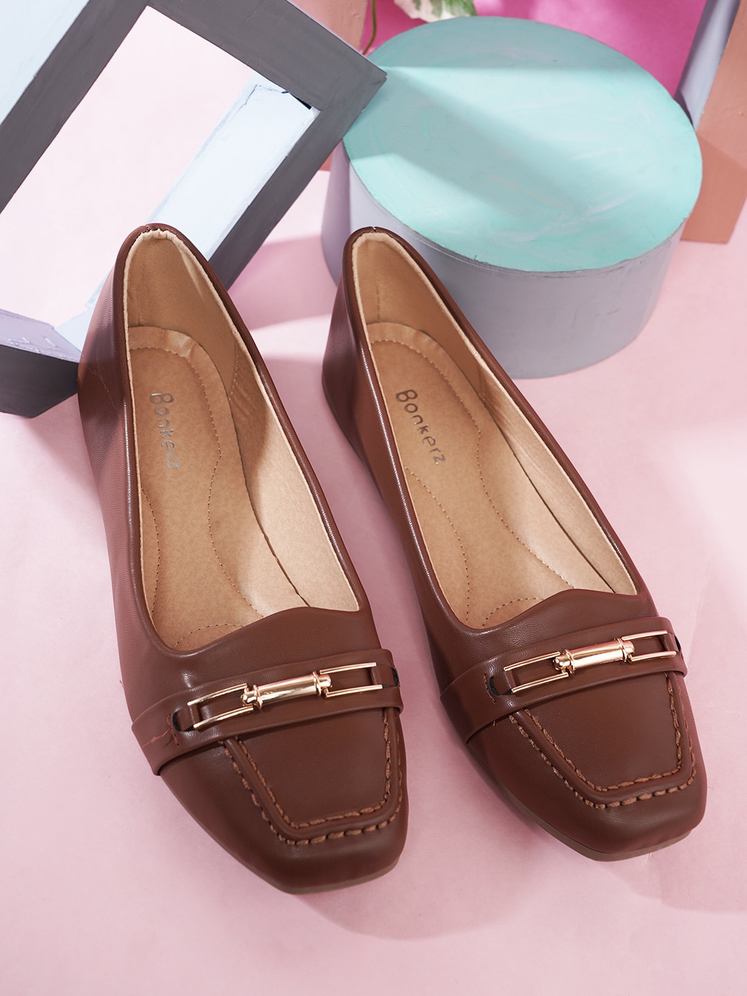 

Bonkerz Women Solid Ballerinas, Copper