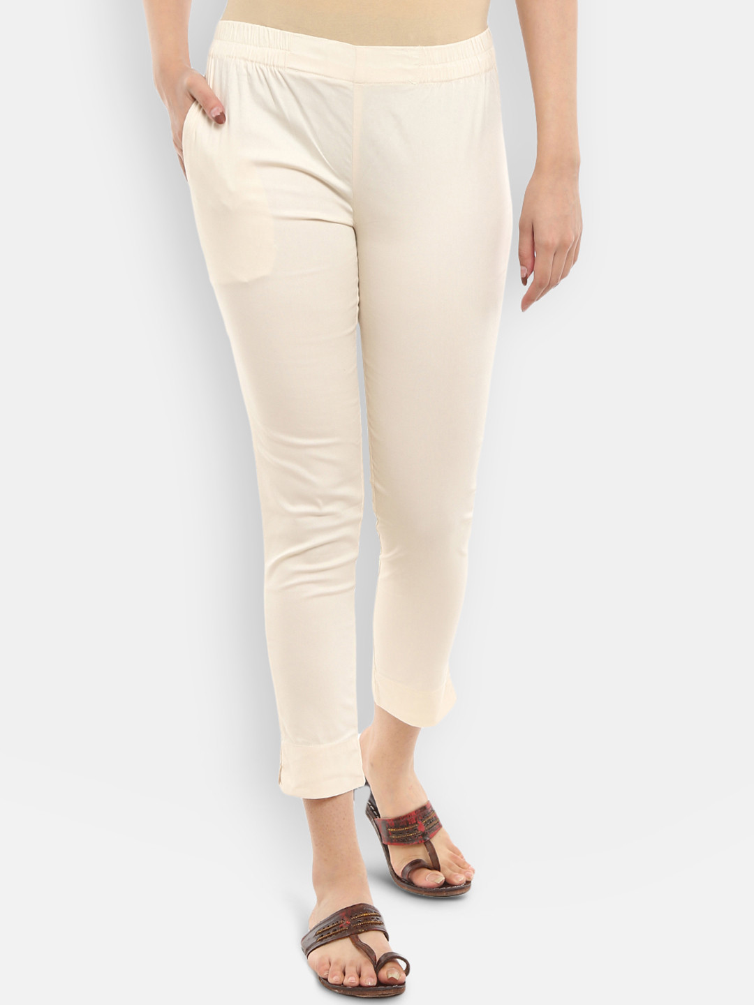 

V-Mart Women Regular Trousers, Off white