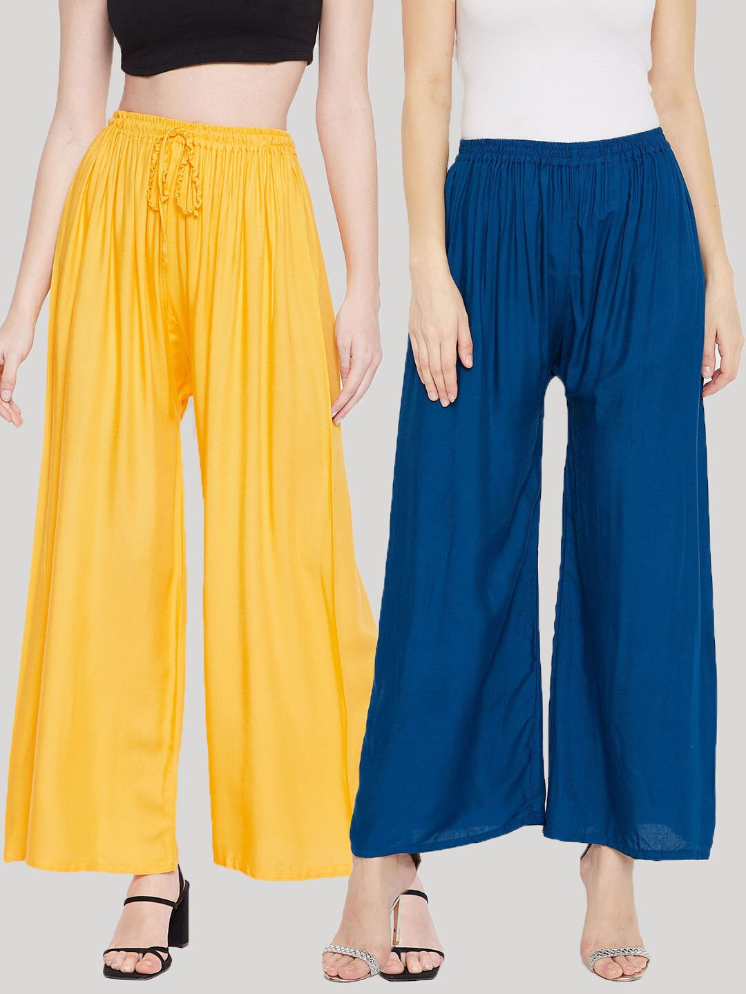 

Clora Creation Women Pack Of 2 Palazzos, Teal