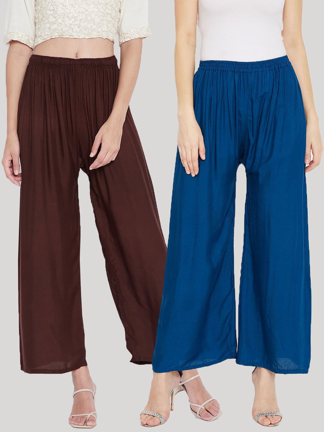 

Clora Creation Women Pack Of 2 Palazzos, Blue