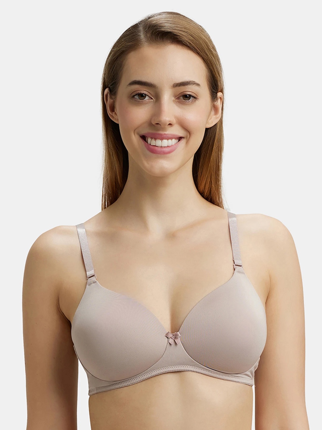 

Jockey Wirefree Padded Full Coverage Multiway Styling Tshirt Bra-1819, Beige