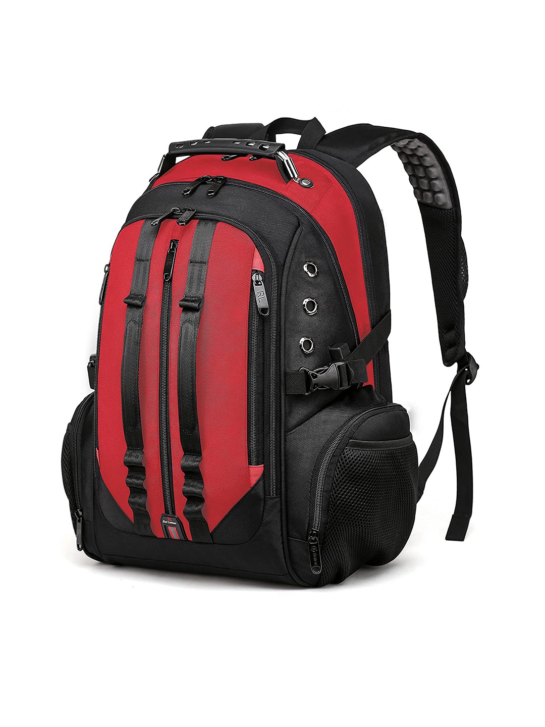 

Red Lemon Unisex Colourblocked Backpack with USB Charging Port