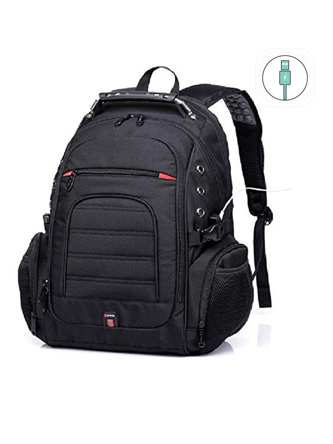 

Red Lemon Backpack with USB Charging Port, Black