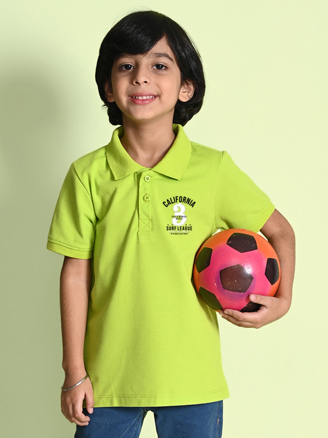 

NUSYL Boys Polo Collar T-shirt, Green