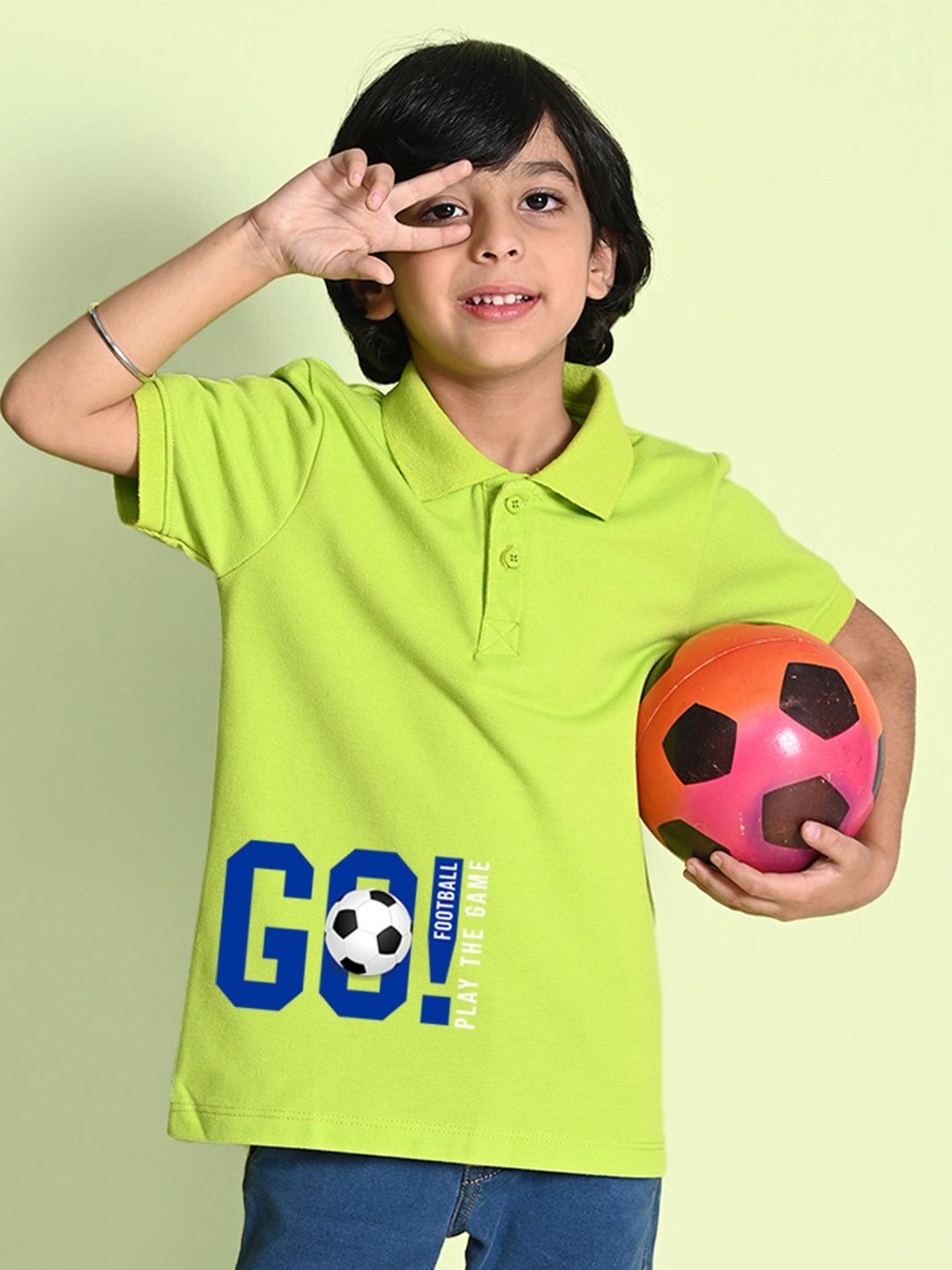 

NUSYL Boys Polo Collar T-shirt, Green