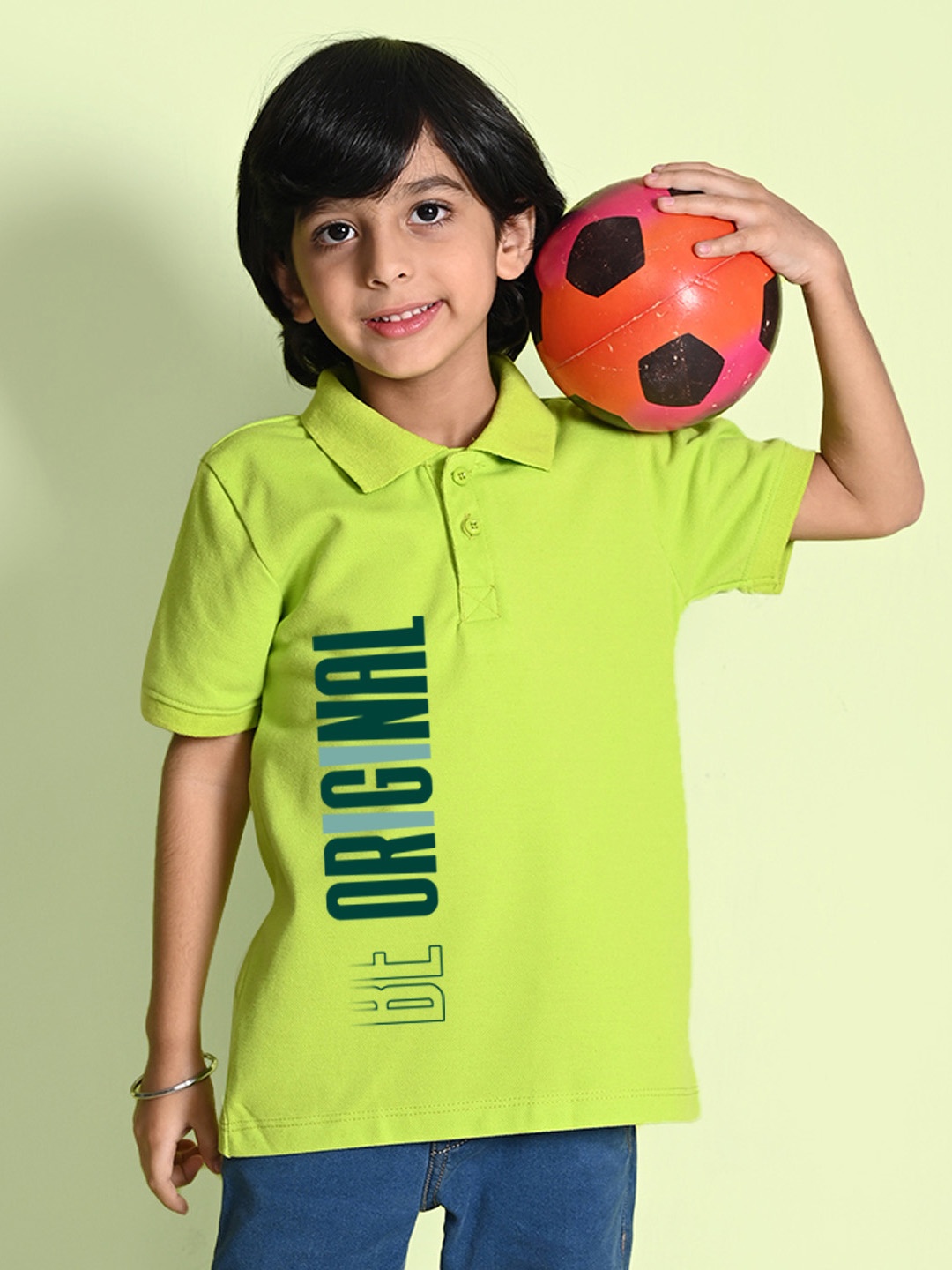 

NUSYL Boys Polo Collar T-shirt, Green