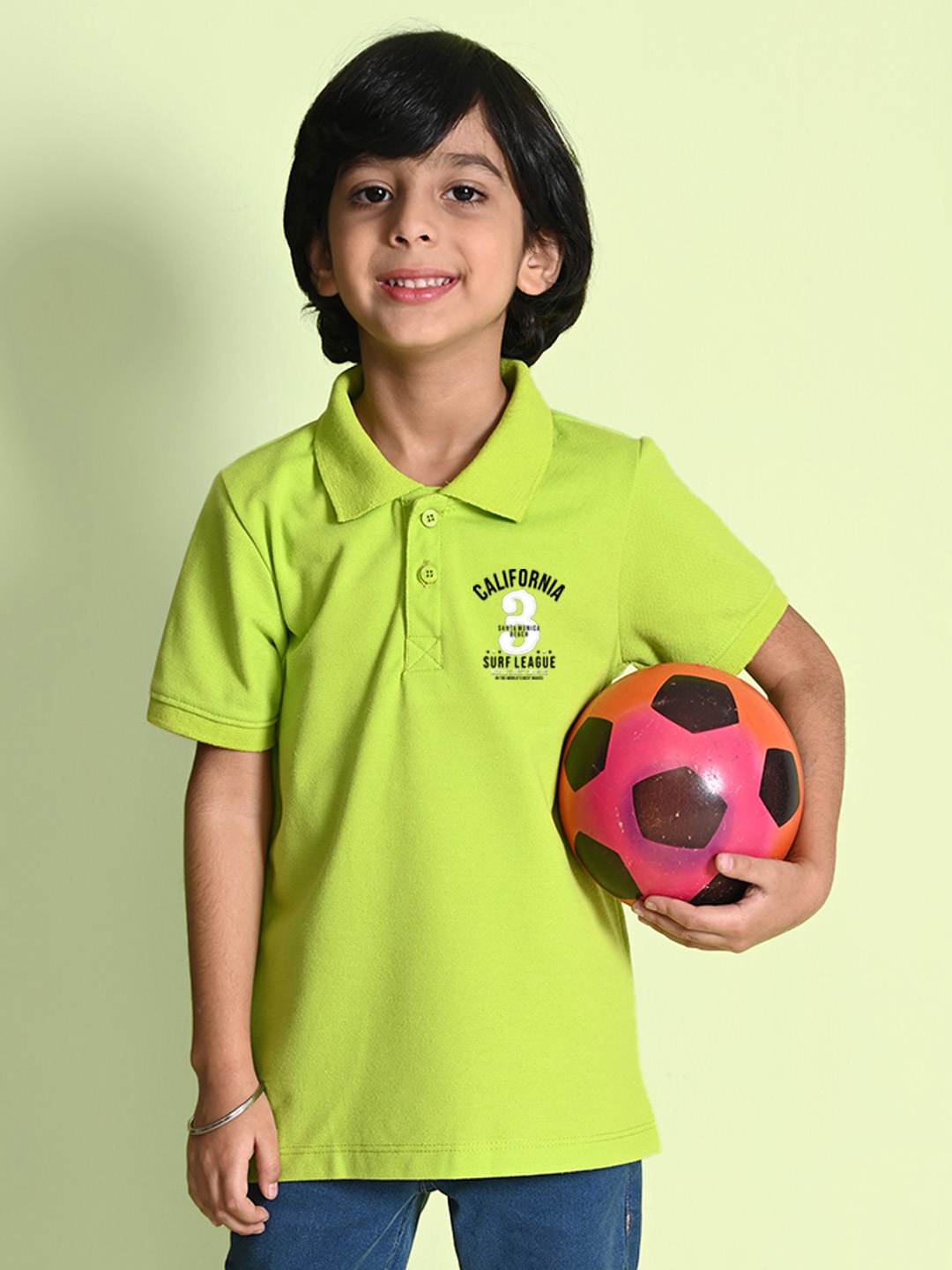 

NUSYL Boys Polo Collar T-shirt, Green