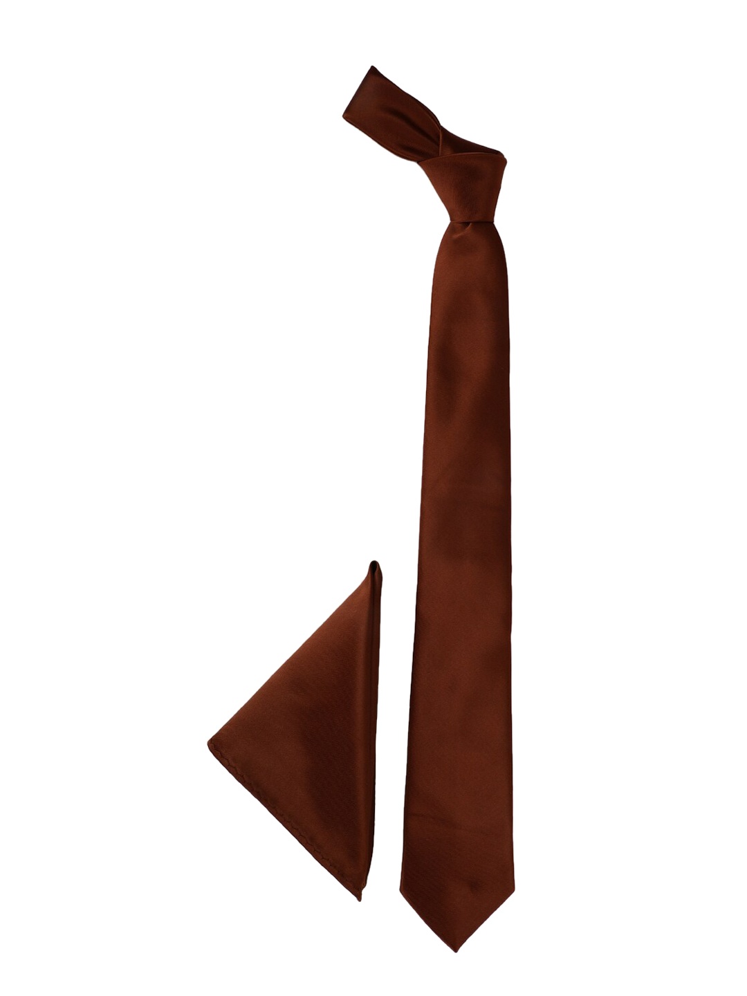 

Tossido Men Necktie and Pocket Square Gift Set, Brown