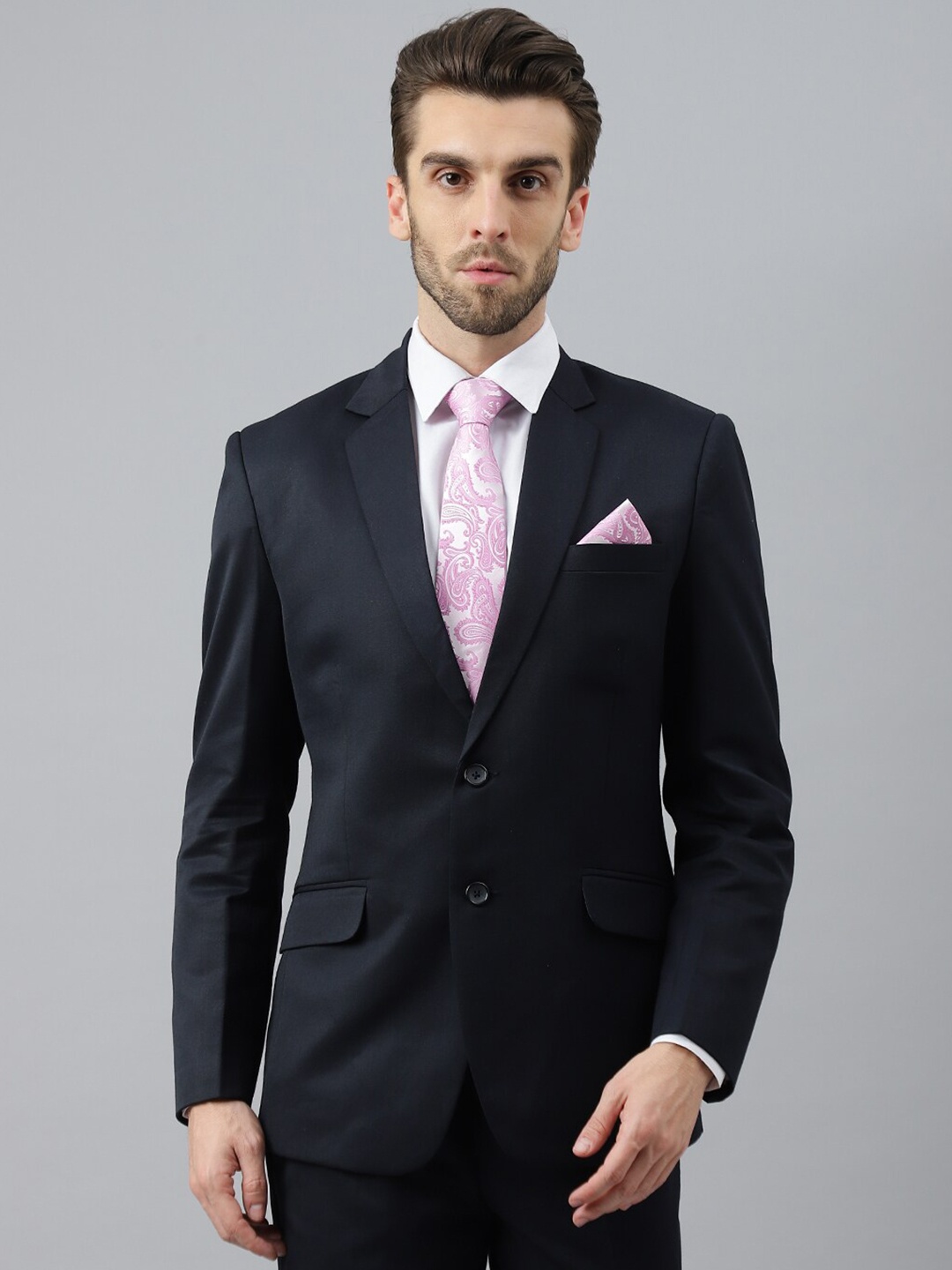 

Tossido Men Necktie and Pocket Square Gift Set, Pink