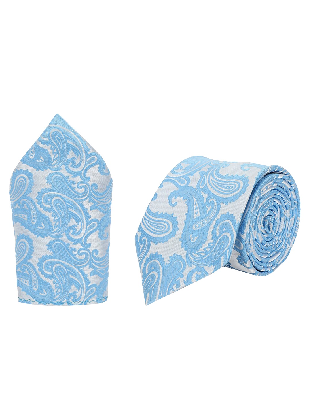 

Tossido Men Necktie and Pocket Square Gift Set, Blue