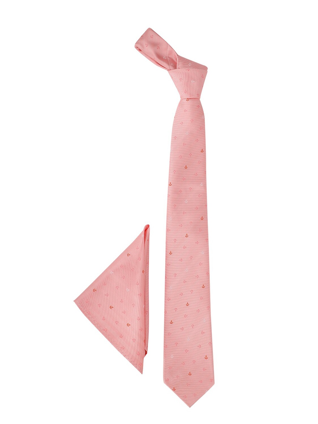 

Tossido Men Printed Necktie and Pocket Square Gift Set, Pink
