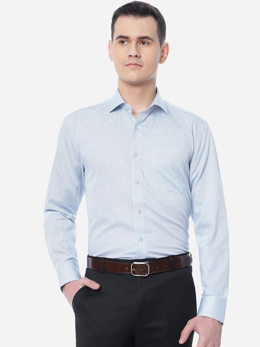 

JADE BLUE Men Printed Cotton Formal Shirt