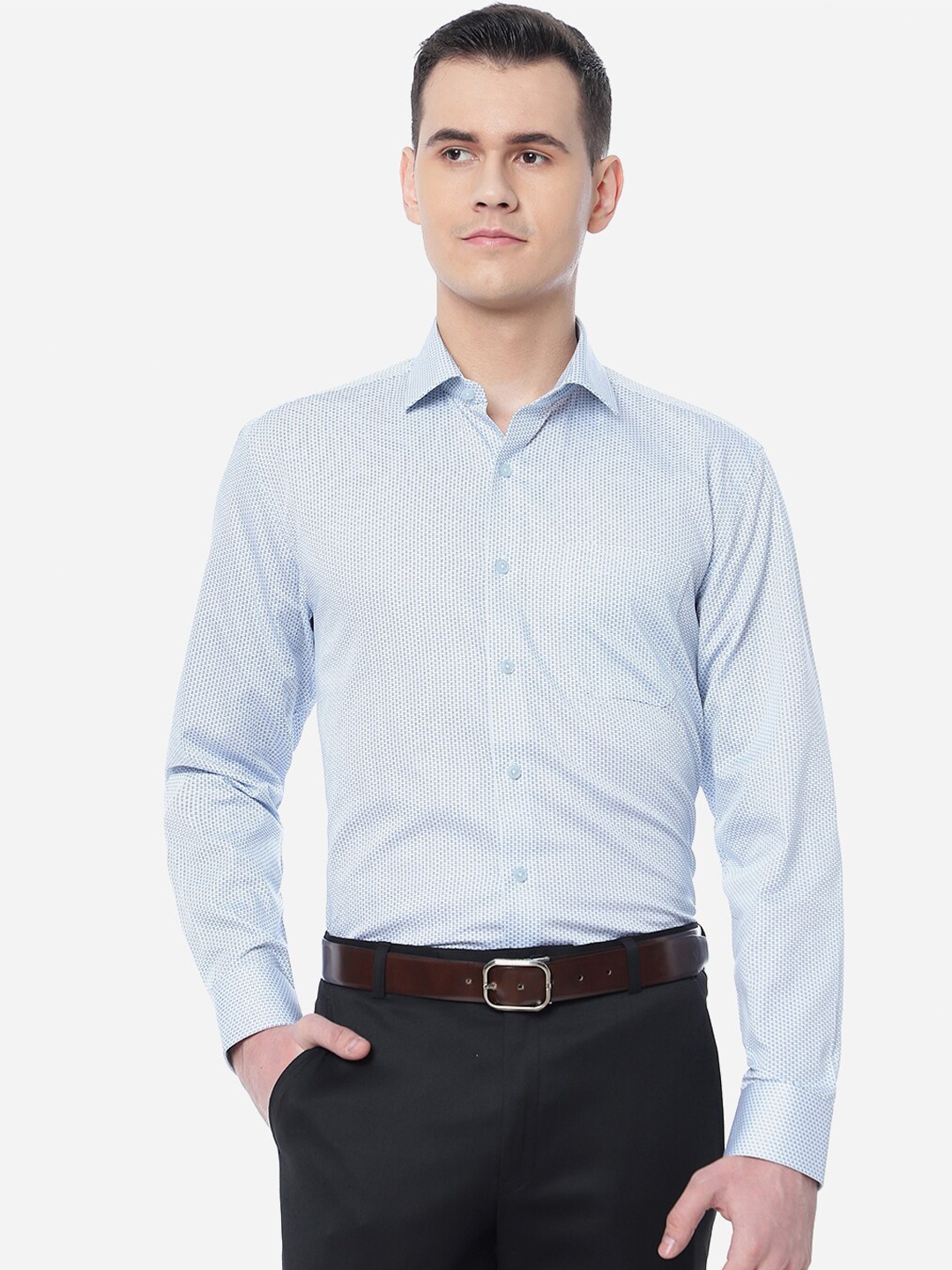 

JADE BLUE Men Printed Cotton Formal Shirt