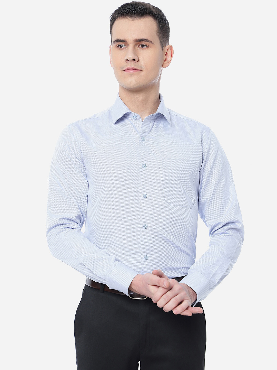 

JADE BLUE Men Slim Fit Striped Cotton Formal Shirt