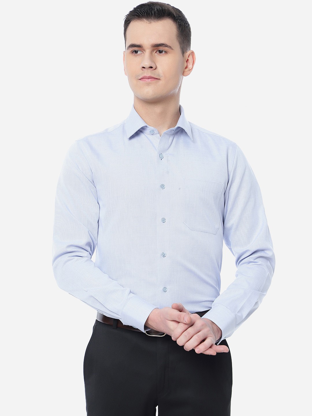 

JADE BLUE Men Slim Fit Striped Cotton Formal Shirt