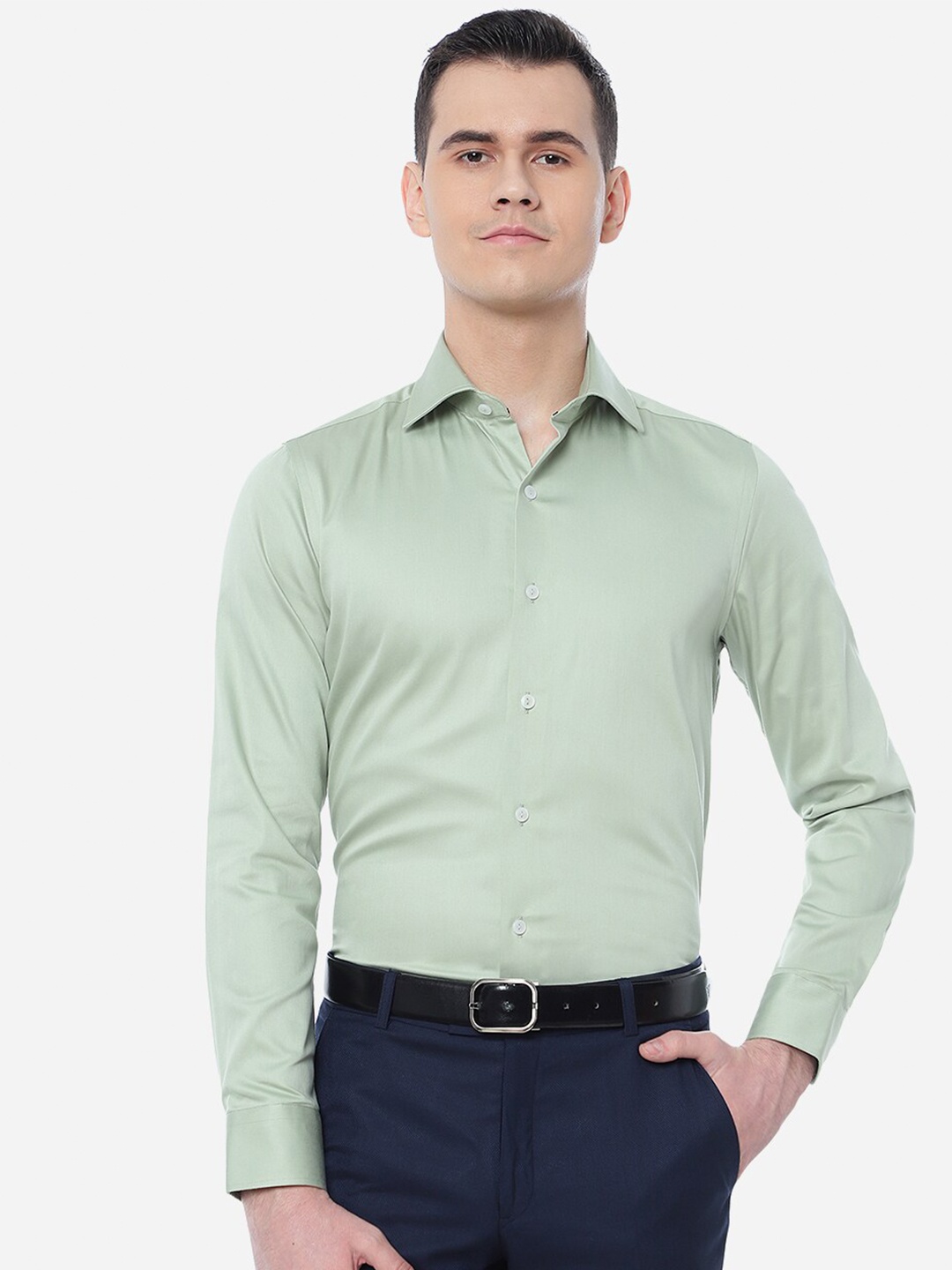 

WYRE Men Slim Fit Formal Shirt, Green