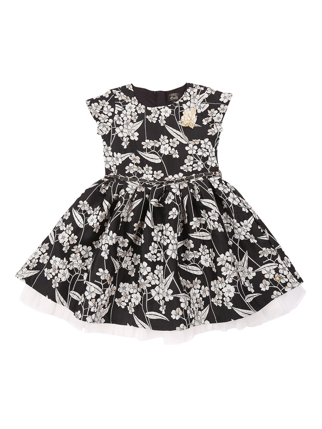 

Gini and Jony Floral Printed Fit And Flare Dress, Black