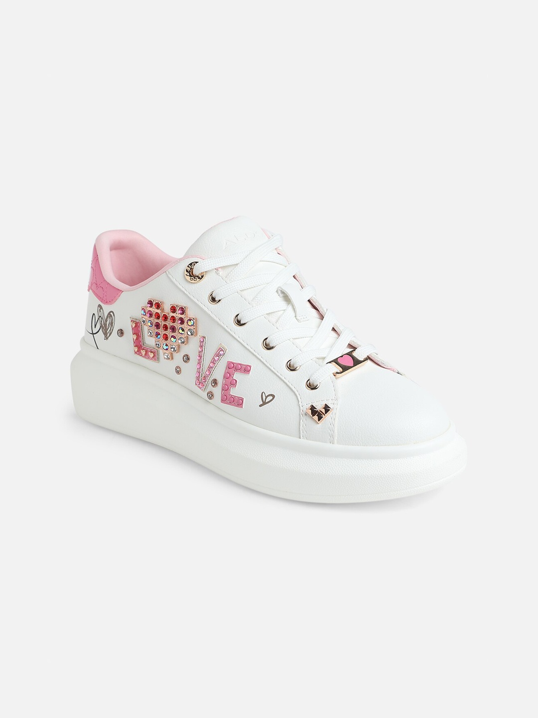 

ALDO Women Printed Sneakers, White