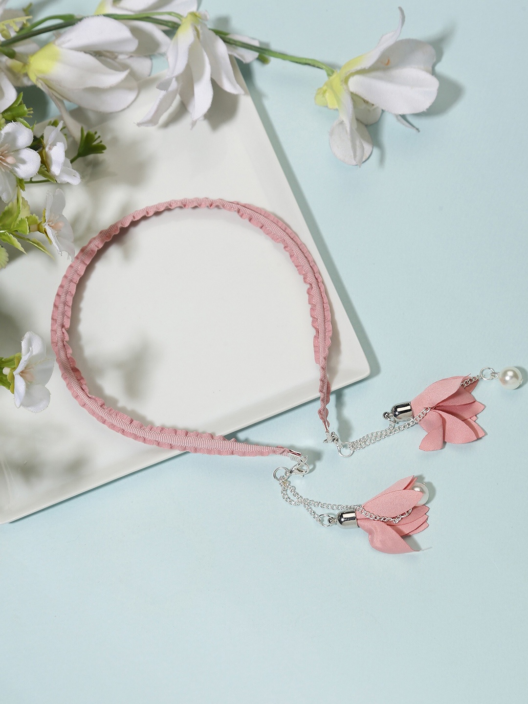 

EL REGALO Women Lace Hairband, Pink