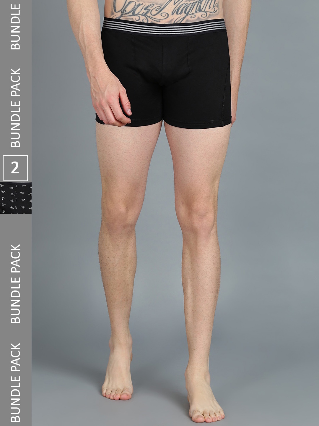 

Mast & Harbour Men Pack Of 2 Printed Cotton Trunk MNH-335-TR-BOATBLACK2PP, Black