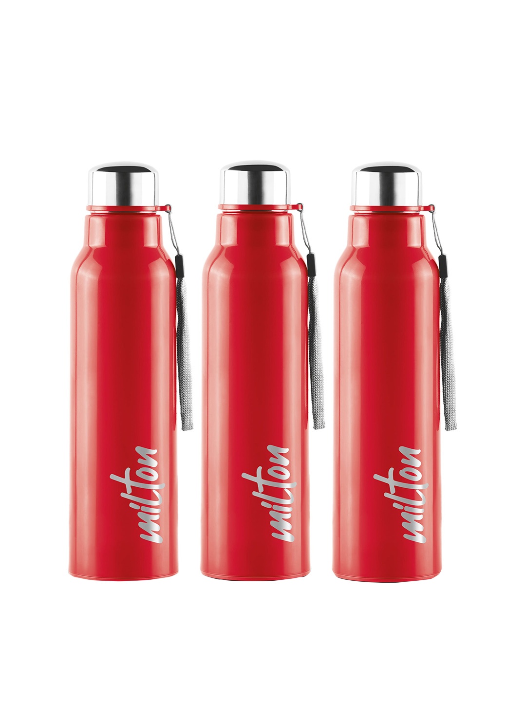 

Milton Steel Fit 900 Set Of 3 Red Insulated Inner Stainless Steel Water Bottle 630 ml Each