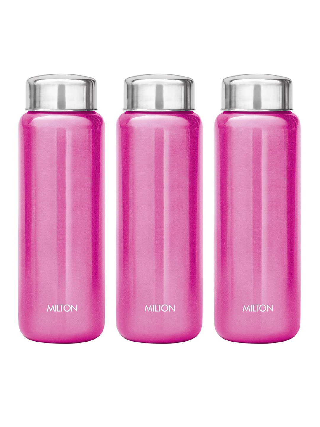 

Milton Aqua 750 Set Of 3 Pink Stainless Steel Water Bottles 750 ml Each