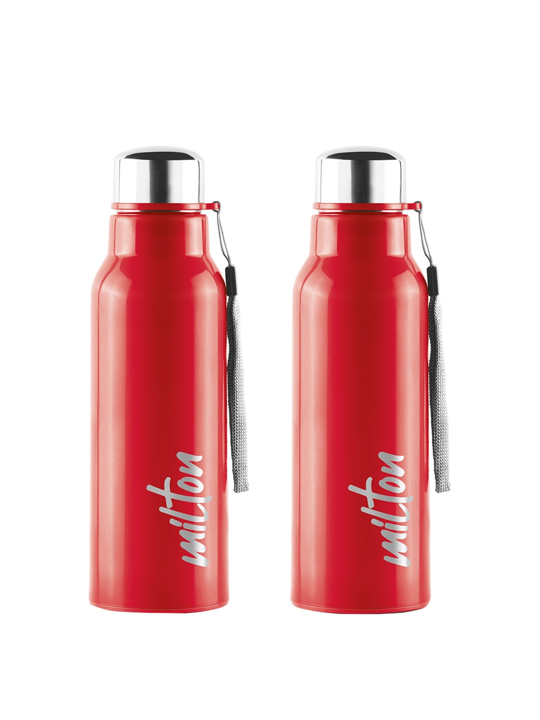 

Milton Steel Fit 600 Set Of 2 Red Insulated Inner Stainless Steel Water Bottle 520 ml Each