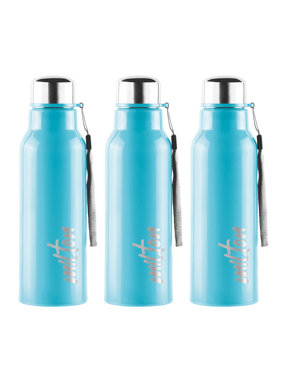 

Milton Steel Fit 600 Set Of 3 Light Blue Stainless Steel Water Bottle 520 ml Each