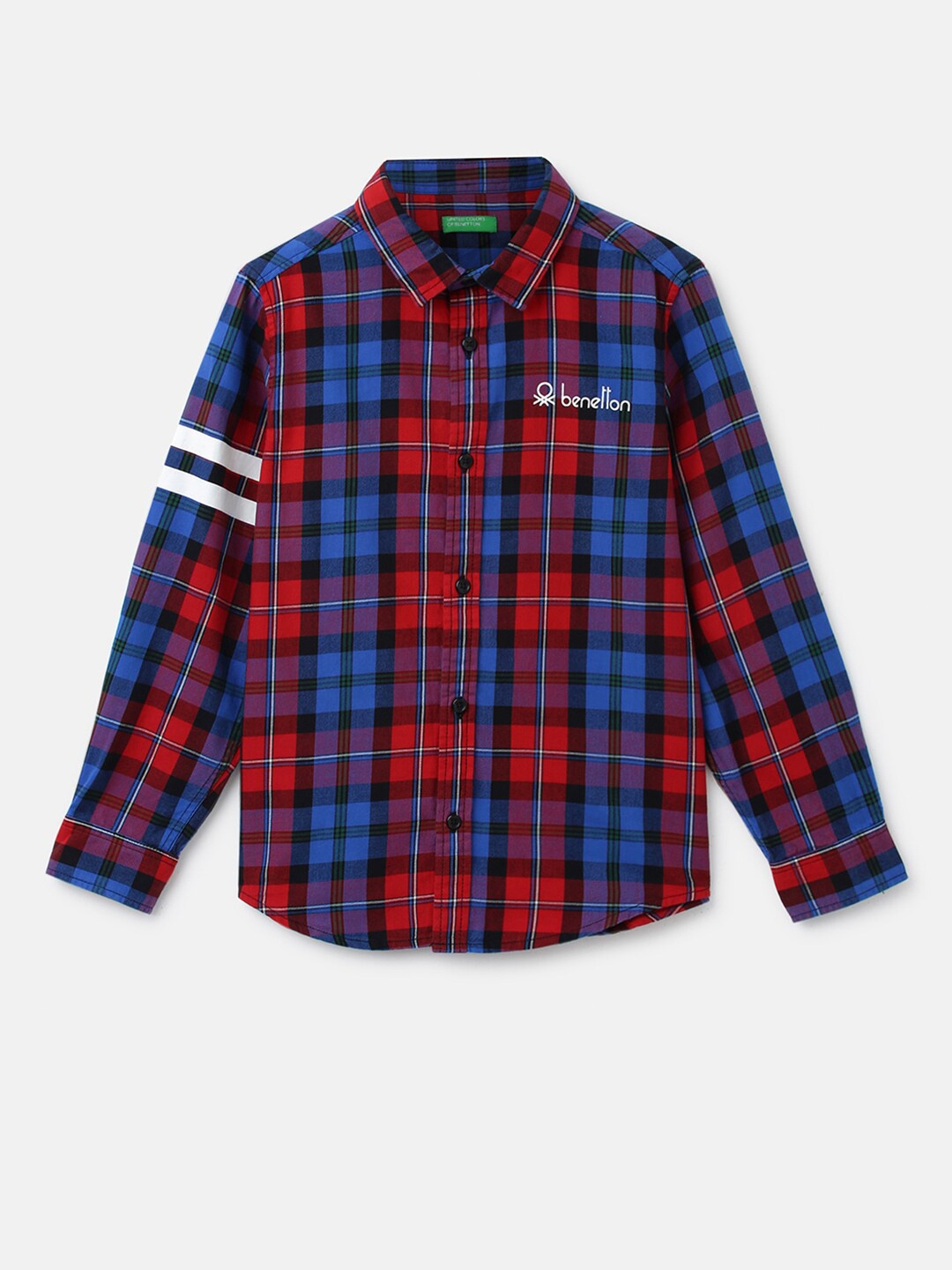 

United Colors of Benetton Boys Tartan Checked Cotton Casual Shirt, Red