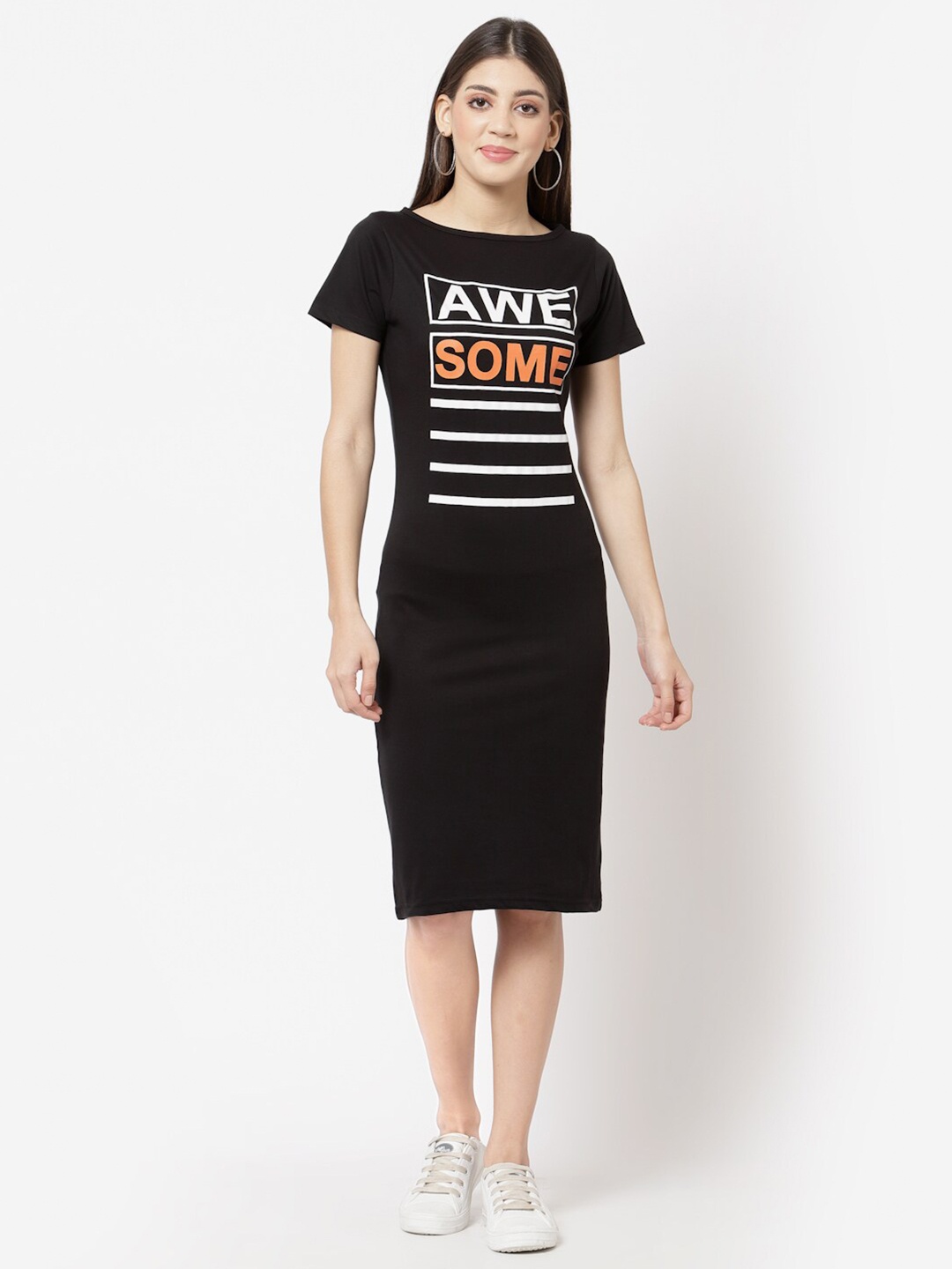 

aayu Boat Neck T-shirt Dress, Black